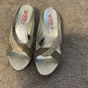 Stylish Silver and Gold Women's Heels